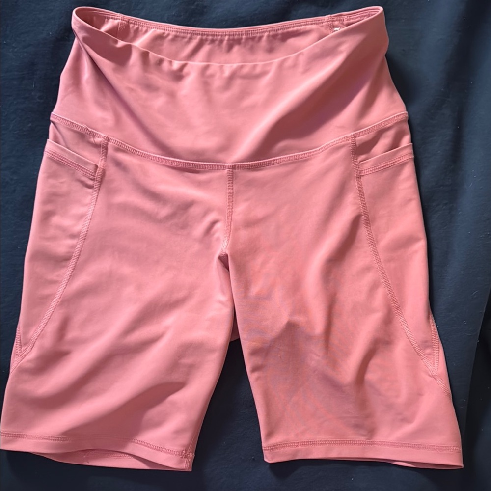 Old Navy Pink Bike Shorts High-Waisted Performance